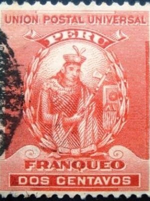 Selo postal Peru 1899 Manco Capac