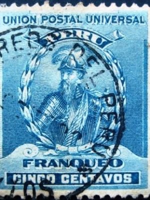 Selo postal Peru 1899 Francisco Pizarro