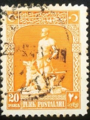 Selo postal da Turquia de 1926 London Printing Postage Stamp 20