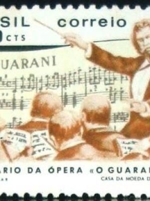 Selo postal do Brasil de 1970 Carlos Gomes