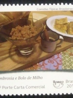 Selo postal do Brasil de 2019 Ambrosia e Bolo de Milho