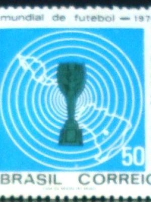 Selo postal do Brasil de 1970 Tsça Jules Rimet