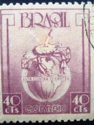 Selo postal do Brasil de 1948 Campanha Contra Câncer - C 241 U