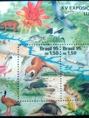 Bloco postal do Brasil de 1995 LUBRAPEX 95