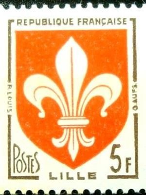 Selo postal da França de 1958 Lille