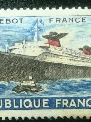 Selo postal da França 1962 Ship France