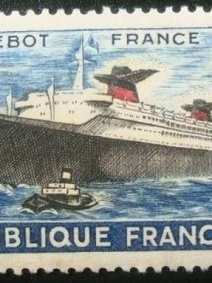 Selo postal da França 1962 Ship France