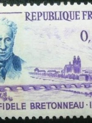 Selo postal da França 1962 Pont Wilson en Cathédrale Saint Gatien