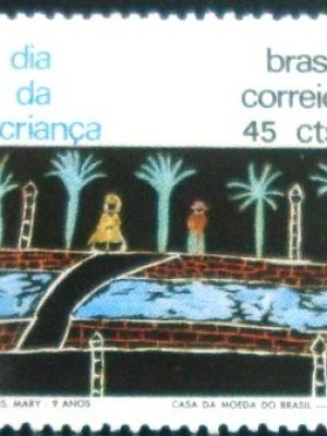 Selo postal do Brasil de 1971 Desenho Mary Rosa e Silva