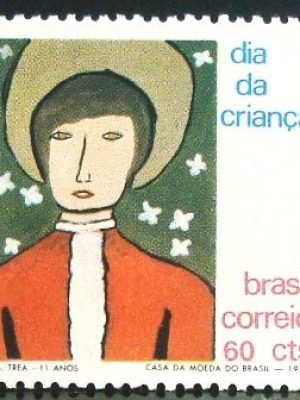 Selo postal do Brasil de 1971 Desenho Tereza Andréa Prata Ferreira