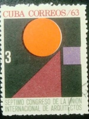 Selo postal de Cuba de 1963 International Architectural Congress