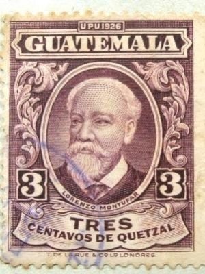 Selo postal da Guatemala de 1929 Lorenzo Montúfar y Rivera