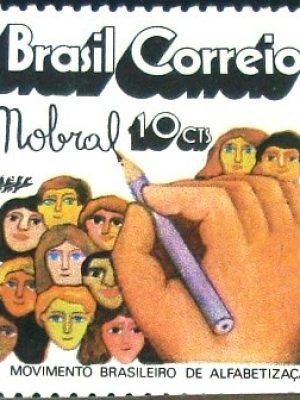 Selo postal do Brasil de 1972 MOBRAL