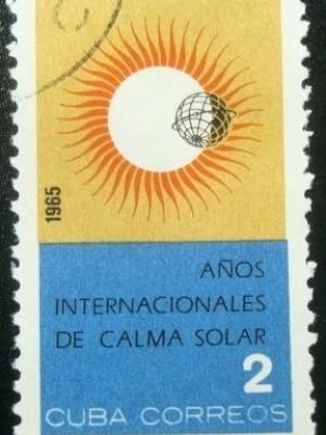 Selo postal da Cuba de 1965 International Quiet Sun Year