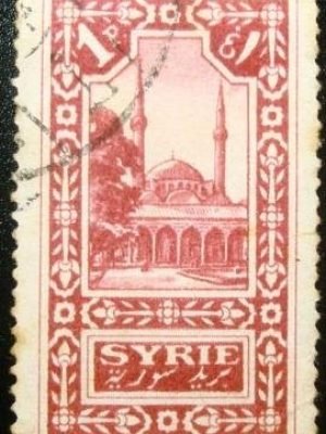 Selo postal da Síria de 1925 Omayyad Mosque at Damascus