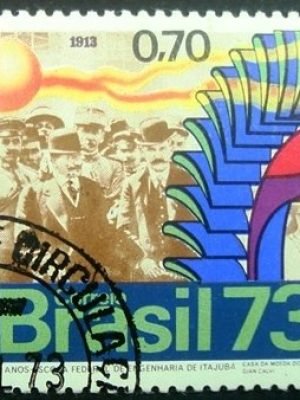 Selo postal do Brasil de 1973 Escola Federal de Itajubá - C 790 M1D