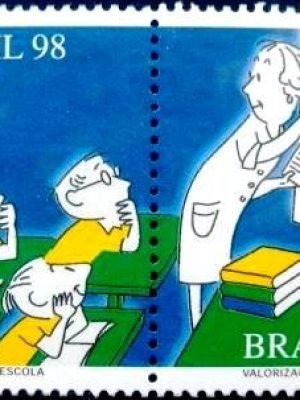 Se-tenant do Brasil de 1998 Criança e Magistério