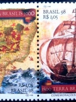 Se-tenant do Brasil de 1998 Descobrimento do Brasil