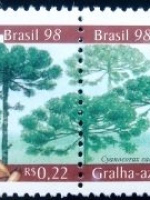 Se-tenant do Brasil de 1998 Pinheiro e Gralha N
