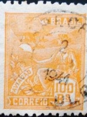 Selo postal do Brasil de 1936 Aviação 100 - 300U