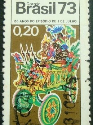 Selo postal do Brasil de 1973 Episódio de 2 de Julho - C 785 U