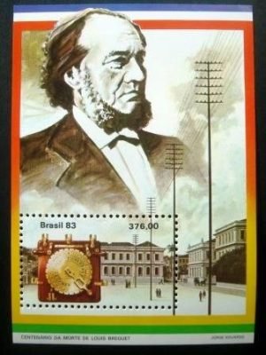 Bloco postal do Brasil de 1983 Louis Breguet N
