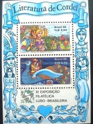 Bloco postal do Brasil de 1986 LUBRAPEX 86