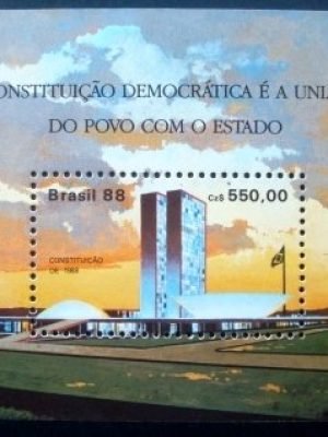 Bloco postal do Brasil de 1988 Constituição de 88