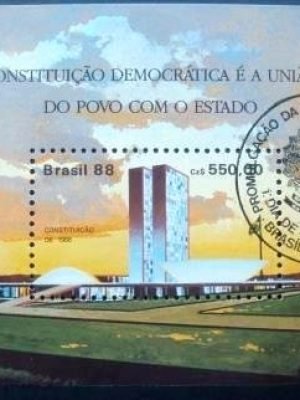 Bloco postal do Brasil de 1988 Constituição de 88