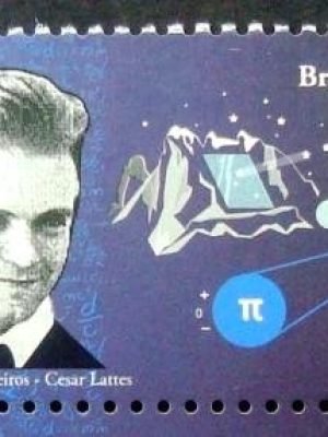Selo postal do Brasil de 2018 Cesar Lattes