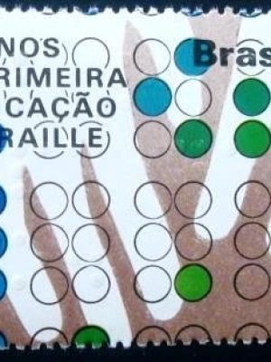 Selo postal do Brasil de 1979 Sistema Braile
