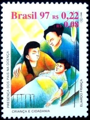 Selo postal do Brasil de 1997 Pais na Doença