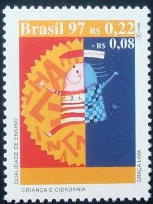 Selo postal do Brasil de 1997 Qualidade de Ensino