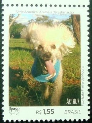 Selo postal do Brasil de 2018 Animais Domésticos Arthur