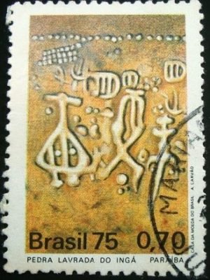 Selo postal Comemorativo do Brasil de 1975 - C 895 U