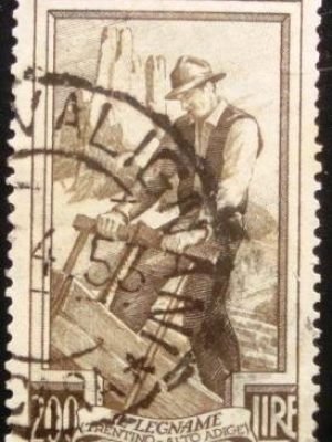 Selo postal da Itália de 1950 Woodworkers