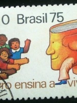 Selo postal Comemorativo do Brasil de 1975 - C 909 N1D