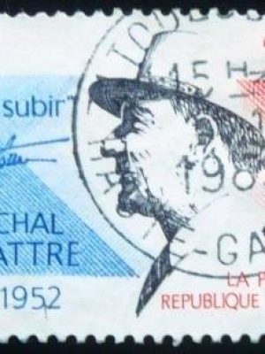 Selo postal da França de 1989 Marshal de Lattre de Tassigny