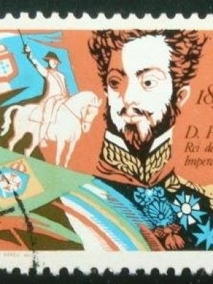 Selo postal do Brasil de 1985 D.Pedro I