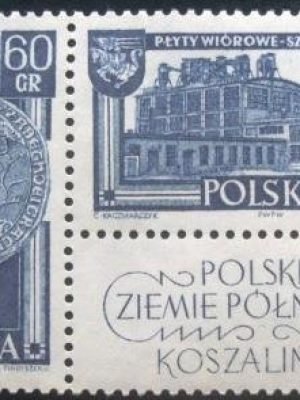 Se Tenant da Polônia de 1962 Seal of Princess Elizabeth and Factory