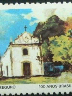 Selo postal do Brasil de 1977 Porto Seguro 5