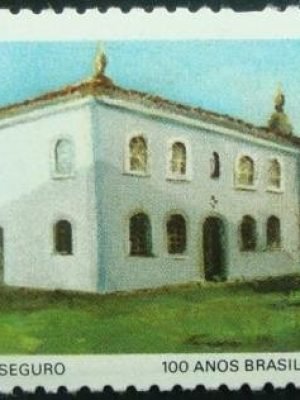 Selo postal do Brasil de 1977 Porto Seguro 6