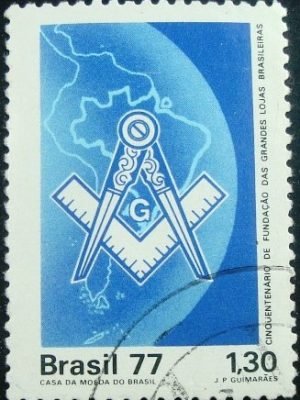 Selo postal do Brasil de 1977 Grandes Lojas