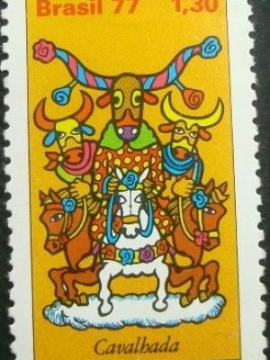 Selo postal do Brasil de 1977 Mascarados - C 1001 N