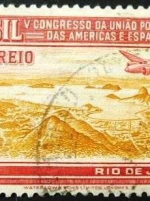 Selo postal Comemorativo do Brasil de 1946 - C 217 U