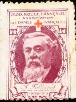 Selo postal Cinderela da França de 1914 Armand Fallières