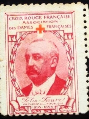 Selo postal Cinderela da França de 1914 Félix Faure