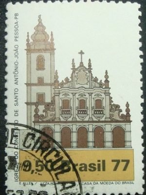Selo postal do Brasil de 1977 Igreja de Santo Antonio