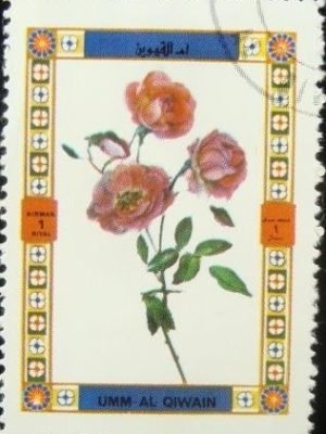 Selo postal de Umm Al Qaiwain de 1972 Roses 1446 A