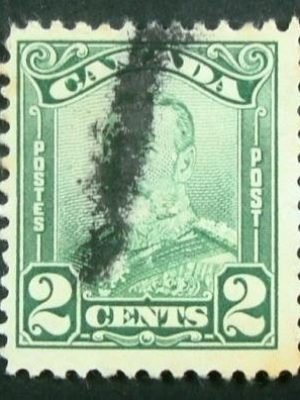Selo postal do Canadá de 1928 King George V 2c